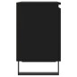 vidaXL Mesita de noche madera de ingeniería negro 40x30x50 cm vidaXL Mesita de noche madera de ingeniería negro 40x30x50 cm
