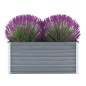 vidaXL Arriate de jardín de acero galvanizado gris 100x40x45 cm vidaXL Arriate de jardín de acero galvanizado gris 100x40x45 cm