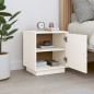 vidaXL Mesita de noche madera maciza de pino blanca 40x34x45 cm vidaXL Mesita de noche madera maciza de pino blanca 40x34x45 cm