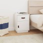 vidaXL Mesita de noche madera maciza de pino blanco 40x34x55 cm vidaXL Mesita de noche madera maciza de pino blanco 40x34x55 cm