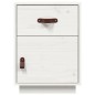 vidaXL Mesita de noche madera maciza de pino blanco 40x34x55 cm vidaXL Mesita de noche madera maciza de pino blanco 40x34x55 cm