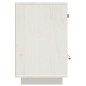 vidaXL Mesita de noche madera maciza de pino blanco 40x34x55 cm vidaXL Mesita de noche madera maciza de pino blanco 40x34x55 cm