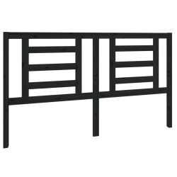 vidaXL Cabecero de cama madera maciza de pino negro 166x4x100 cm