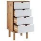 vidaXL Cajonera OTTA madera maciza de pino marrón y blanco 45x39x90 cm vidaXL Cajonera OTTA madera maciza de pino marrón y blanco 45x39x90 cm