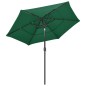 vidaXL Sombrilla de 3 niveles con poste de aluminio verde 2,5 m vidaXL Sombrilla de 3 niveles con poste de aluminio verde 2,5 m