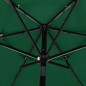 vidaXL Sombrilla de 3 niveles con poste de aluminio verde 2,5 m vidaXL Sombrilla de 3 niveles con poste de aluminio verde 2,5 m