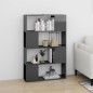 vidaXL Estantería/divisor de espacios gris brillo 80x24x124,5 cm vidaXL Estantería/divisor de espacios gris brillo 80x24x124,5 cm