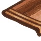 vidaXL Alfombrillas autoadhesivas de escalera 15 uds marrón 65x21x4 cm vidaXL Alfombrillas autoadhesivas de escalera 15 uds marrón 65x21x4 cm