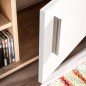 vidaXL Mueble salón pared para TV con luces LED roble Sonoma y blanco