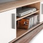 vidaXL Mueble salón pared para TV con luces LED roble Sonoma y blanco