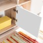 vidaXL Mueble salón pared para TV con luces LED roble Sonoma y blanco