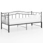 vidaXL Estructura de sofá cama extraíble de metal negro 90x200 cm vidaXL Estructura de sofá cama extraíble de metal negro 90x200 cm