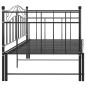 vidaXL Estructura de sofá cama extraíble de metal negro 90x200 cm vidaXL Estructura de sofá cama extraíble de metal negro 90x200 cm