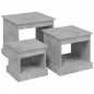 vidaXL Mesas de centro 3 uds madera de ingeniería gris hormigón vidaXL Mesas de centro 3 uds madera de ingeniería gris hormigón