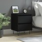 vidaXL Mesita de noche madera contrachapada negro 40x35x50 cm vidaXL Mesita de noche madera contrachapada negro 40x35x50 cm