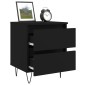 vidaXL Mesita de noche madera contrachapada negro 40x35x50 cm vidaXL Mesita de noche madera contrachapada negro 40x35x50 cm