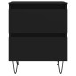 vidaXL Mesita de noche madera contrachapada negro 40x35x50 cm vidaXL Mesita de noche madera contrachapada negro 40x35x50 cm