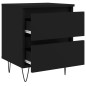 vidaXL Mesita de noche madera contrachapada negro 40x35x50 cm vidaXL Mesita de noche madera contrachapada negro 40x35x50 cm