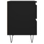 vidaXL Mesita de noche madera contrachapada negro 40x35x50 cm vidaXL Mesita de noche madera contrachapada negro 40x35x50 cm