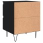 vidaXL Mesita de noche madera contrachapada negro 40x35x50 cm vidaXL Mesita de noche madera contrachapada negro 40x35x50 cm