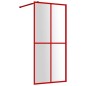 vidaXL Mampara puerta de ducha vidrio transparente ESG rojo 100x195 cm vidaXL Mampara puerta de ducha vidrio transparente ESG rojo 100x195 cm