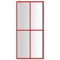 vidaXL Mampara puerta de ducha vidrio transparente ESG rojo 100x195 cm vidaXL Mampara puerta de ducha vidrio transparente ESG rojo 100x195 cm