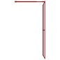vidaXL Mampara puerta de ducha vidrio transparente ESG rojo 100x195 cm vidaXL Mampara puerta de ducha vidrio transparente ESG rojo 100x195 cm