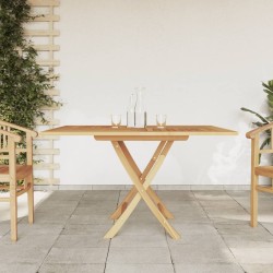 vidaXL Mesa de jardín plegable madera maciza de teca 120x120x75 cm