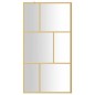 vidaXL Mampara puerta ducha vidrio transparente ESG dorado 115x195 cm vidaXL Mampara puerta ducha vidrio transparente ESG dorado 115x195 cm