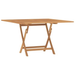 vidaXL Mesa de jardín plegable madera maciza de teca 120x120x75 cm