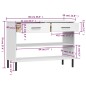 vidaXL Armario consola patas de metal madera maciza pino blanco OSLO vidaXL Armario consola patas de metal madera maciza pino blanco OSLO