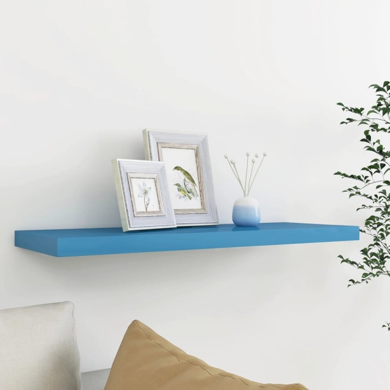 vidaXL Estante flotante de pared MDF azul 80x23,5x3,8 cm vidaXL Estante flotante de pared MDF azul 80x23,5x3,8 cm