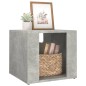 vidaXL Mesita de noche madera contrachapada gris hormigón 41x40x36 cm