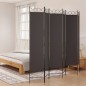 vidaXL Biombo divisor de 6 paneles de tela marrón 240x200 cm vidaXL Biombo divisor de 6 paneles de tela marrón 240x200 cm