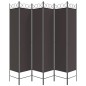 vidaXL Biombo divisor de 6 paneles de tela marrón 240x200 cm vidaXL Biombo divisor de 6 paneles de tela marrón 240x200 cm