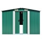 vidaXL Cobertizo de jardín acero galvanizado verde 257x990x181 cm vidaXL Cobertizo de jardín acero galvanizado verde 257x990x181 cm