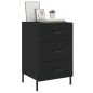 vidaXL Mesita de noche madera de ingeniería negro 40x40x66 cm