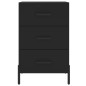 vidaXL Mesita de noche madera de ingeniería negro 40x40x66 cm