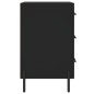 vidaXL Mesita de noche madera de ingeniería negro 40x40x66 cm
