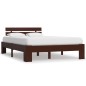 vidaXL Estructura de cama madera maciza pino marrón oscuro 140x200 cm vidaXL Estructura de cama madera maciza pino marrón oscuro 140x200 cm