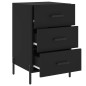 vidaXL Mesita de noche madera de ingeniería negro 40x40x66 cm