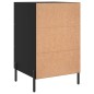vidaXL Mesita de noche madera de ingeniería negro 40x40x66 cm