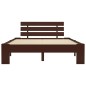 vidaXL Estructura de cama madera maciza pino marrón oscuro 140x200 cm vidaXL Estructura de cama madera maciza pino marrón oscuro 140x200 cm