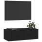 vidaXL Mueble de TV colgante madera contrachapada negro 80x36x25 cm vidaXL Mueble de TV colgante madera contrachapada negro 80x36x25 cm