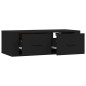 vidaXL Mueble de TV colgante madera contrachapada negro 80x36x25 cm vidaXL Mueble de TV colgante madera contrachapada negro 80x36x25 cm
