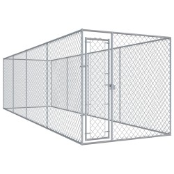 vidaXL Perrera de exterior 760x192x185 cm