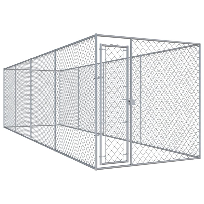 vidaXL Perrera de exterior 760x192x185 cm