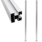 vidaXL Postes de valla 2 unidades aluminio 185 cm vidaXL Postes de valla 2 unidades aluminio 185 cm