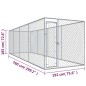 vidaXL Perrera de exterior 760x192x185 cm