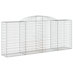 vidaXL Cesta gaviones forma arco hierro galvanizado 300x50x120/140 cm
